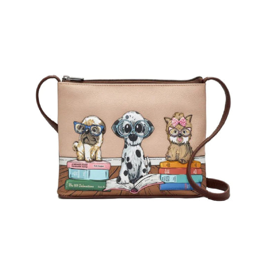 Bookhound Gang Leather Crossbody Bag - Brown