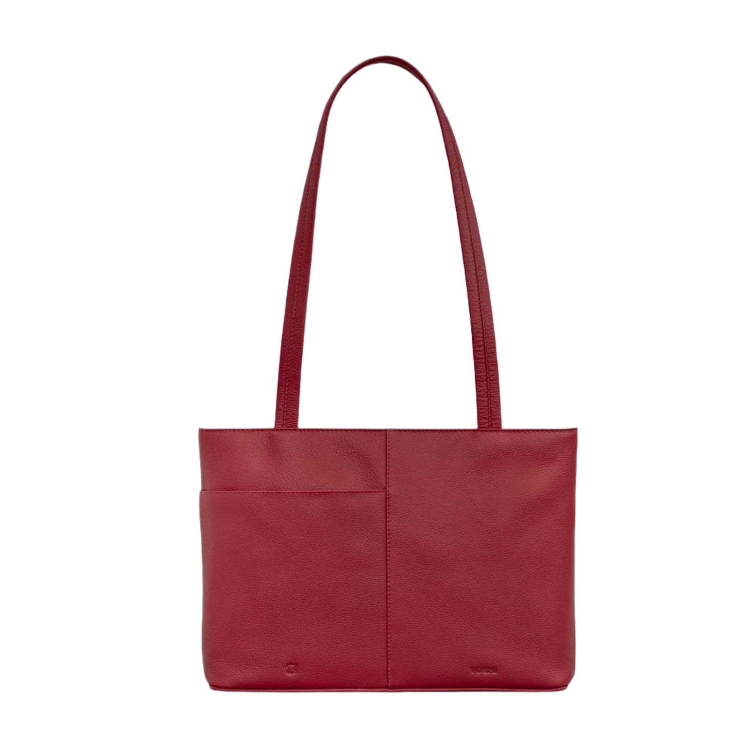 Cherry Bookworm Leather Shoulder Bag - Red