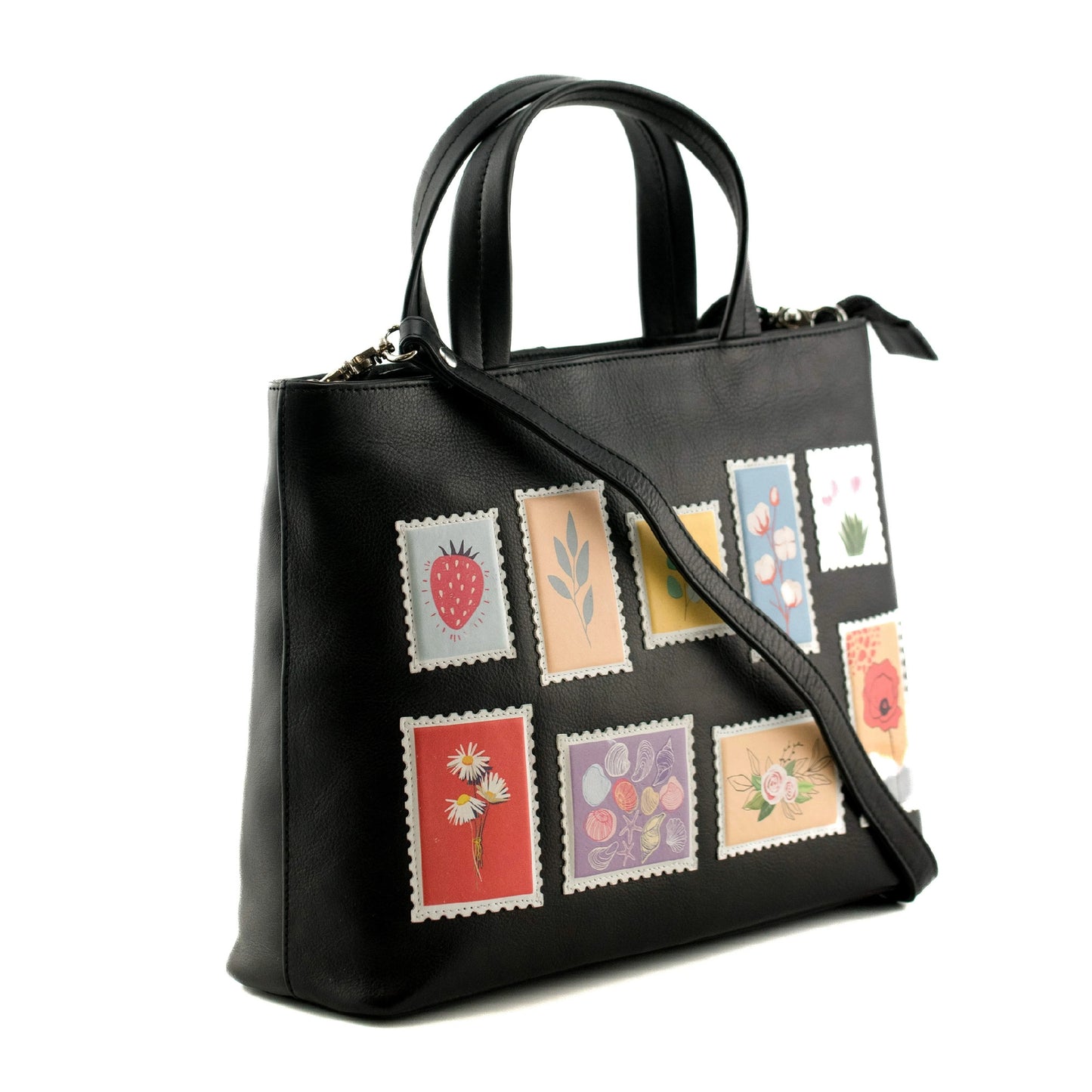 Botanist Post Multi Way Leather Grab Bag - Black