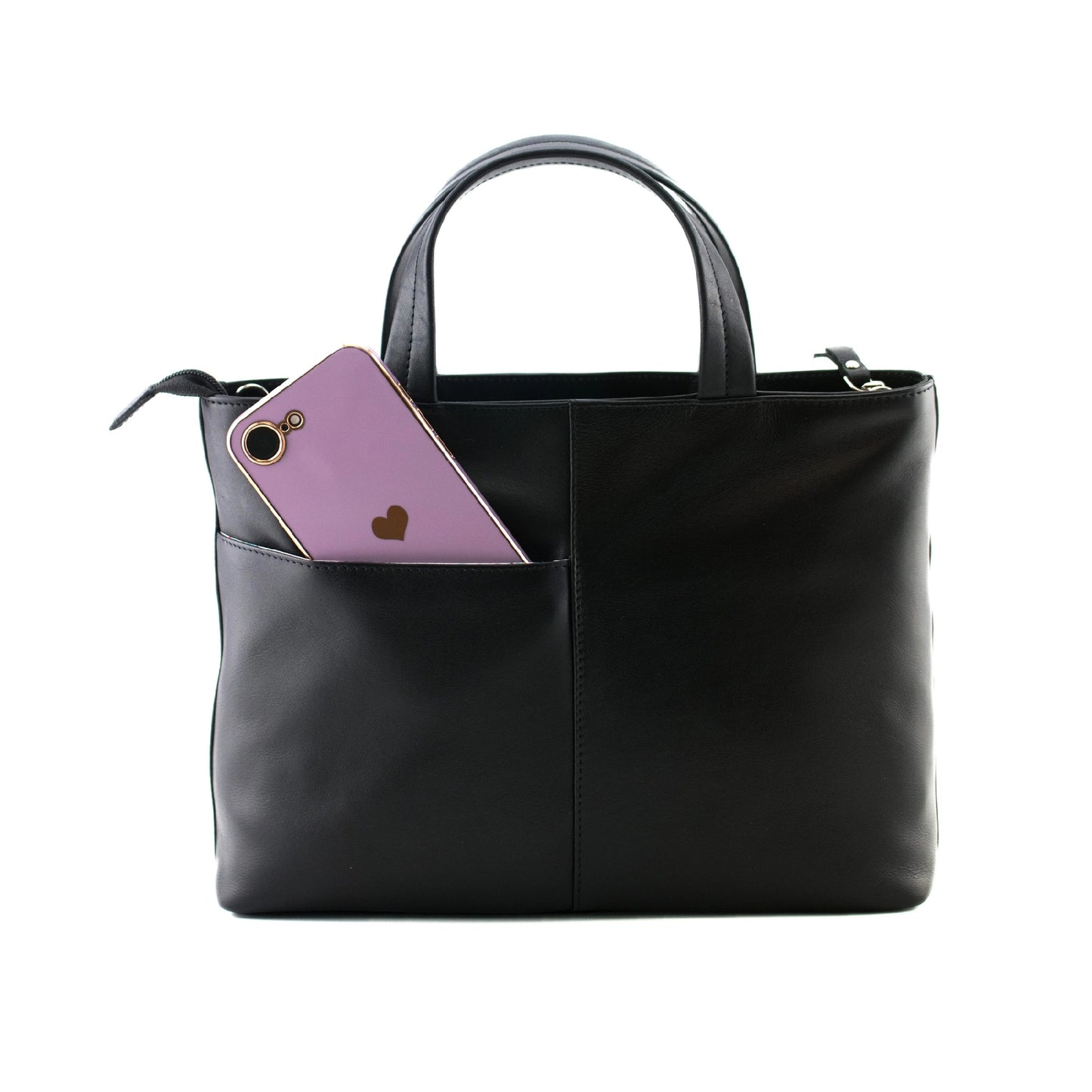 Botanist Post Multi Way Leather Grab Bag - Black