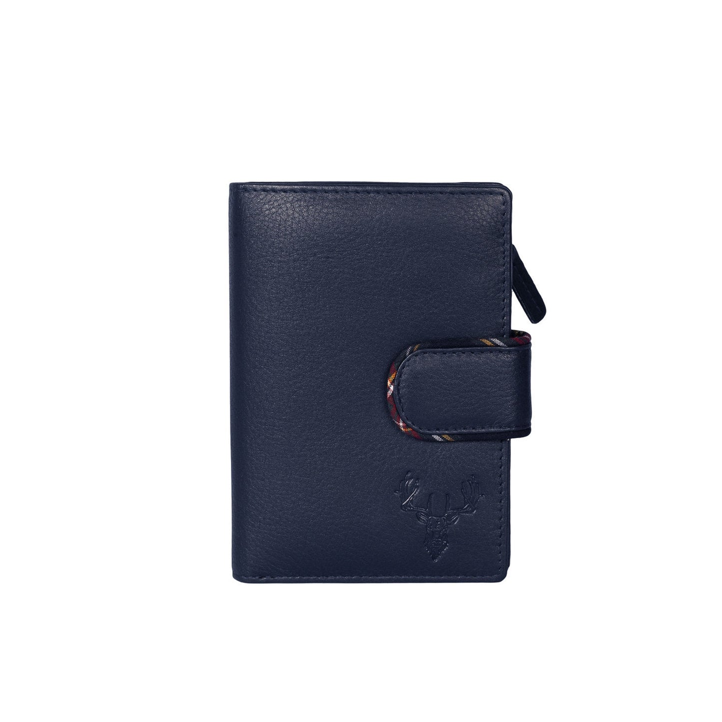 Braemar Tall Leather Tab Wallet - Blue