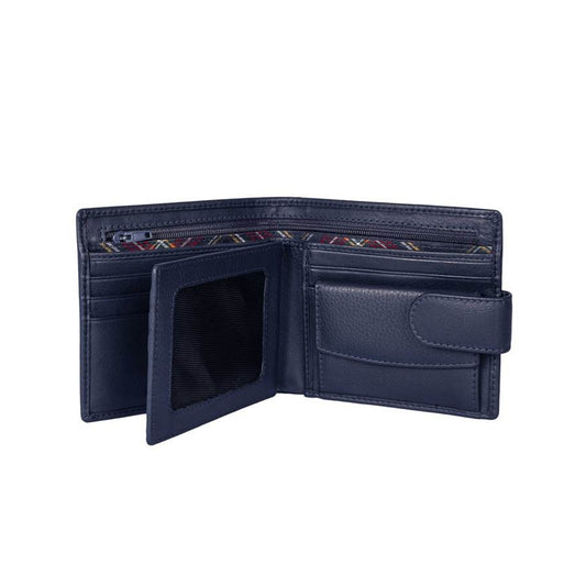 Men's Braemar Leather Tab Wallet with Coin Pocket - Black
