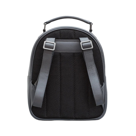 Bronte Bookworm Leather Backpack- Grey