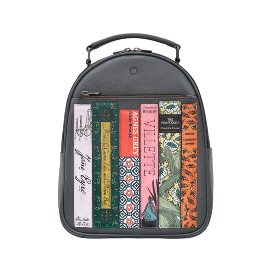 Bronte Bookworm Leather Backpack- Grey