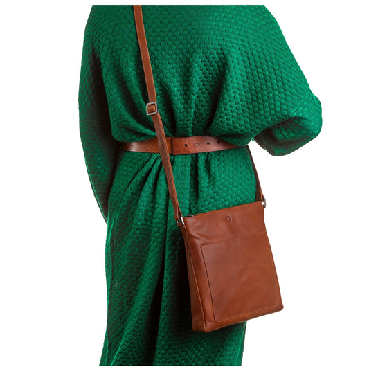 Bryant Leather Crossbody Bag - Brown