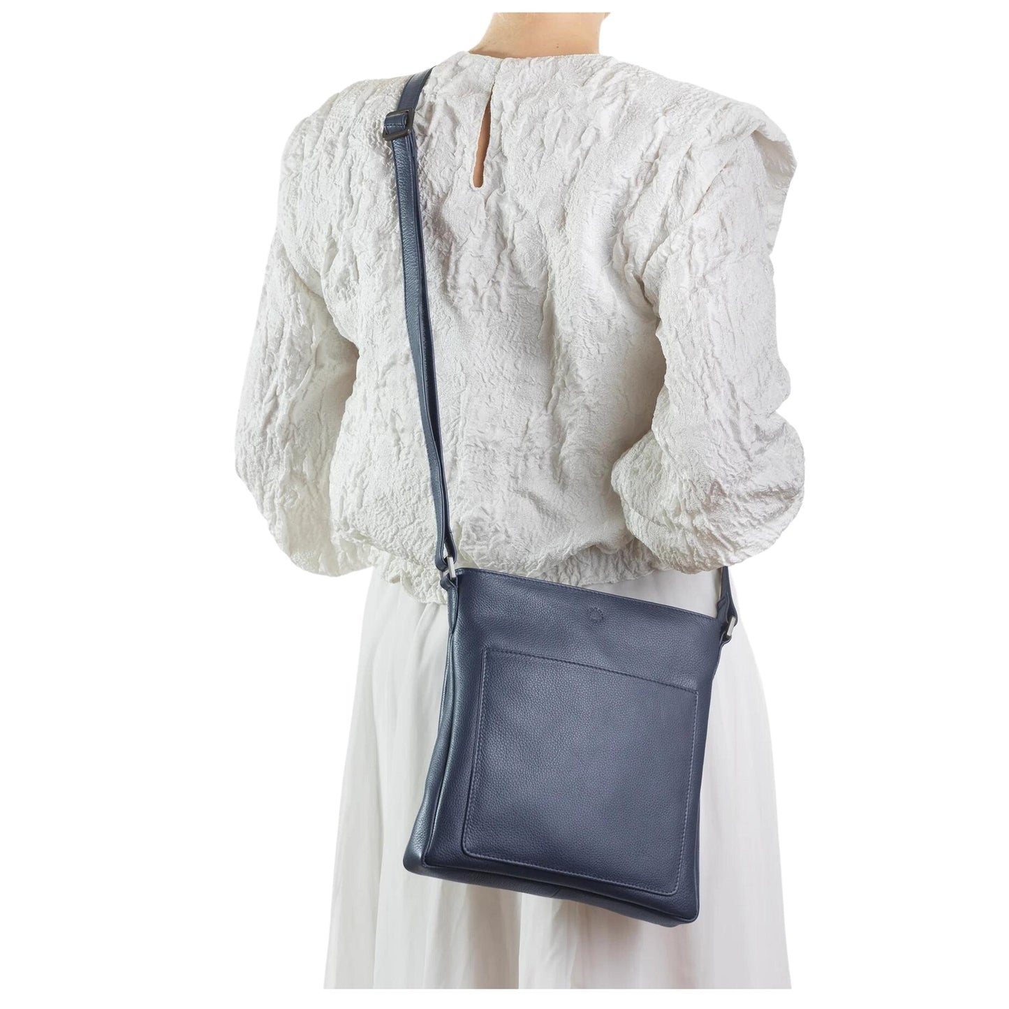 Bryant Leather Crossbody Bag - Navy