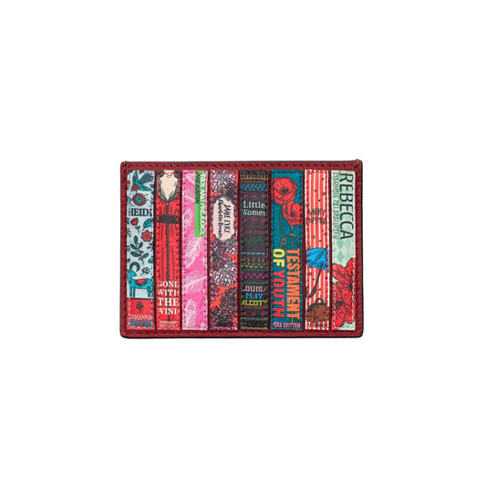 Cherry Bookworm Card & Coin Leather Purse - Red