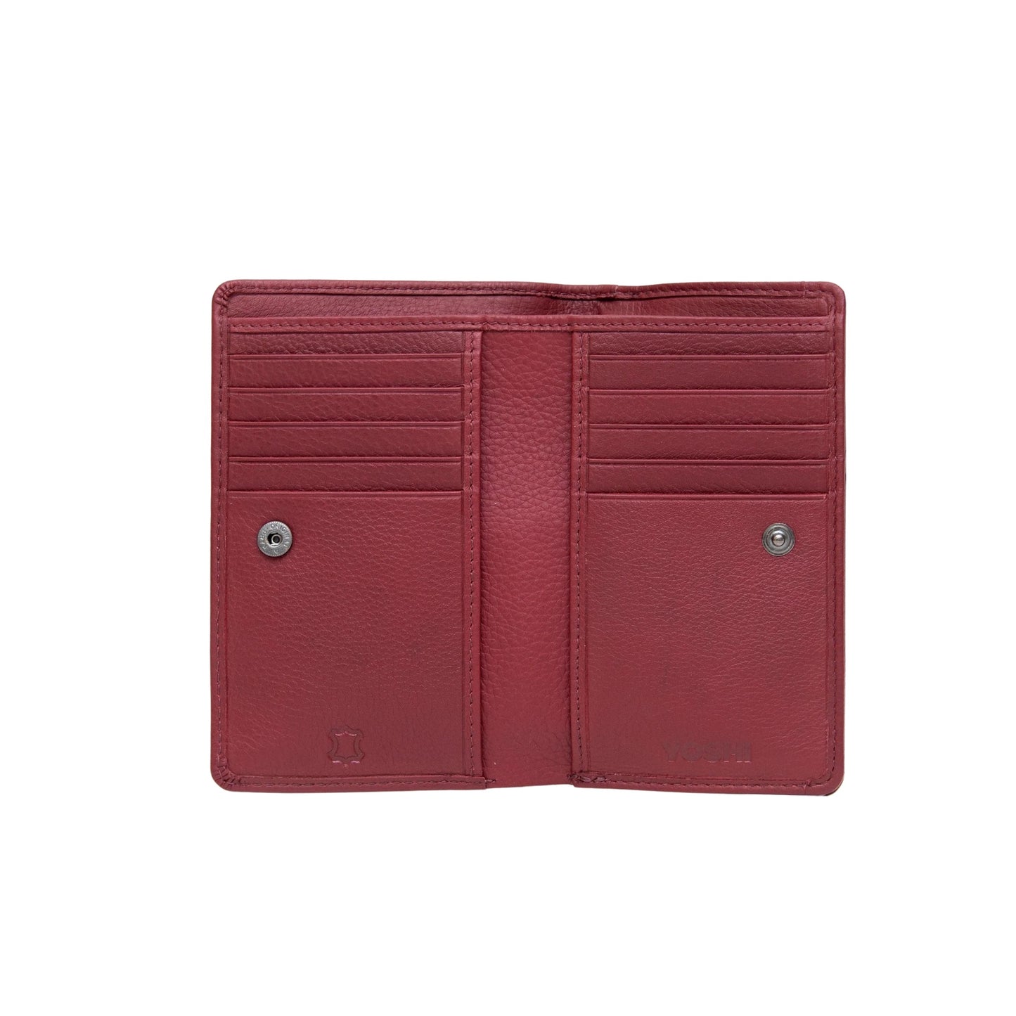 Cherry Bookworm Oxford Leather Purse - Red