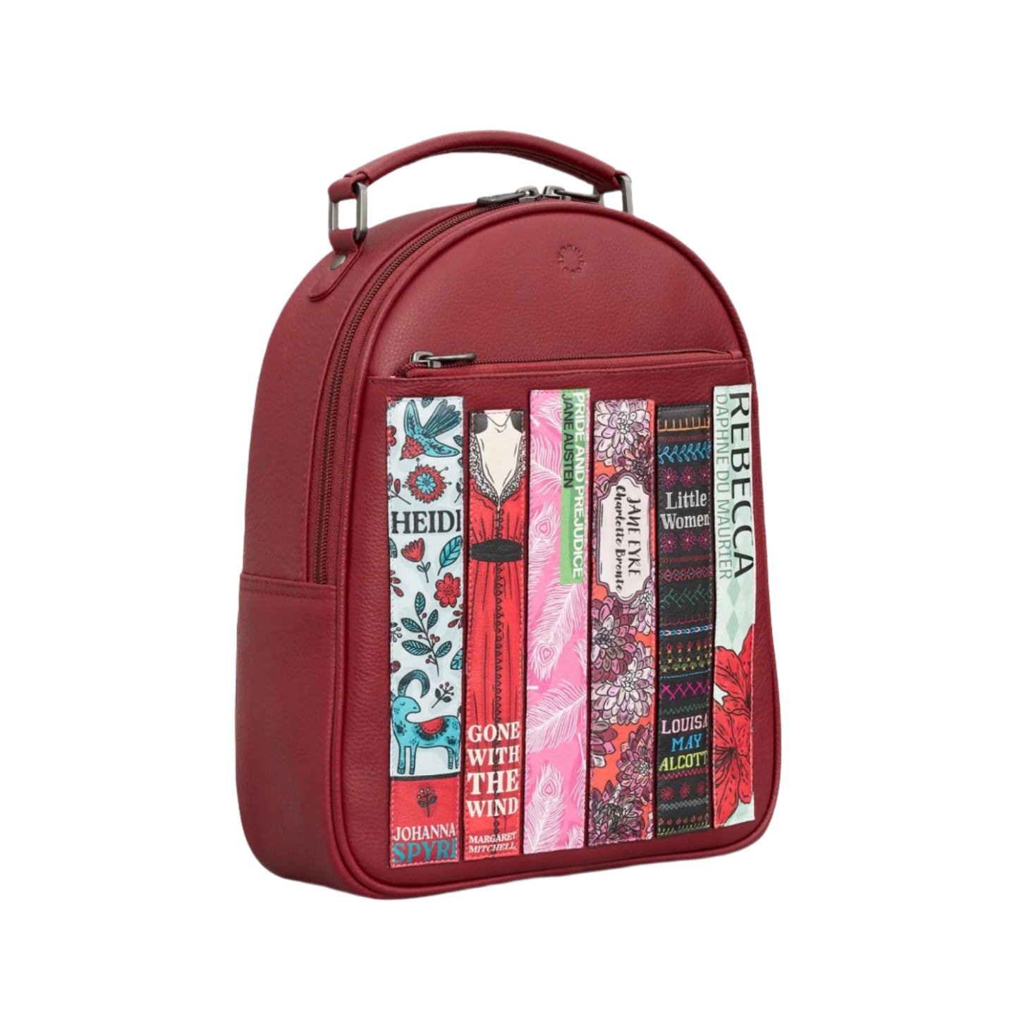 Cherry Bookworm Leather Backpack - Red