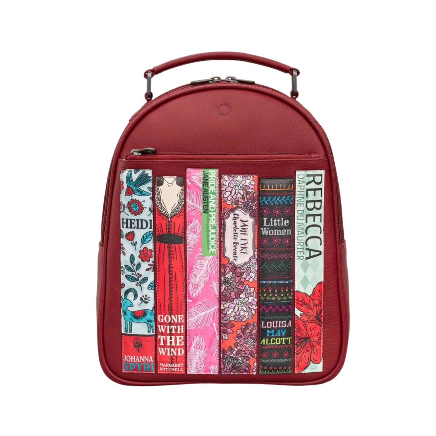 Cherry Bookworm Leather Backpack - Red