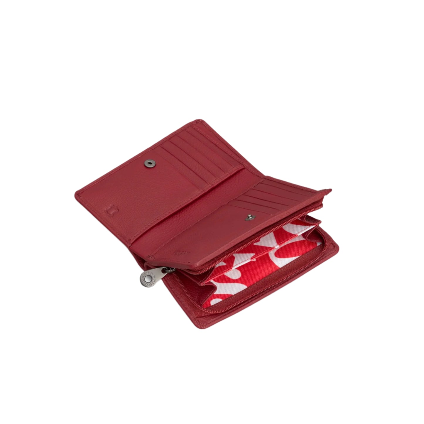 Cherry Bookworm Oxford Leather Purse - Red