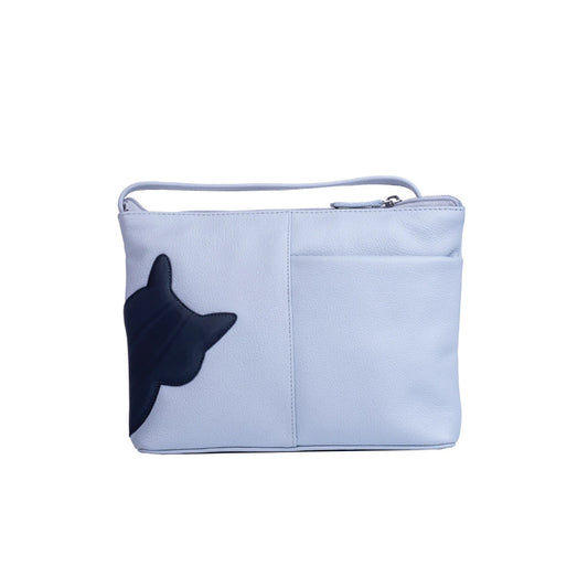 Cleo the Cat Leather Cross Body - Black