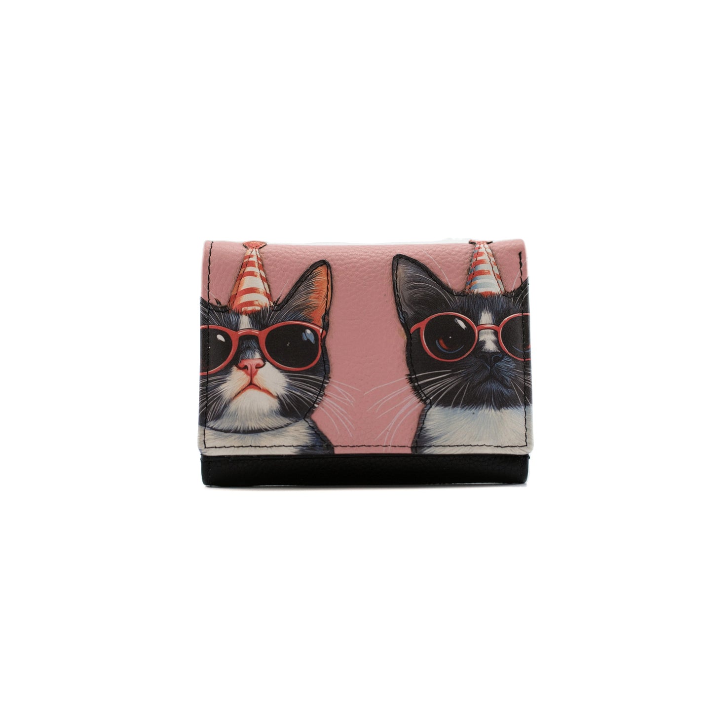 Cool Cats Midi Tri-Fold Purse