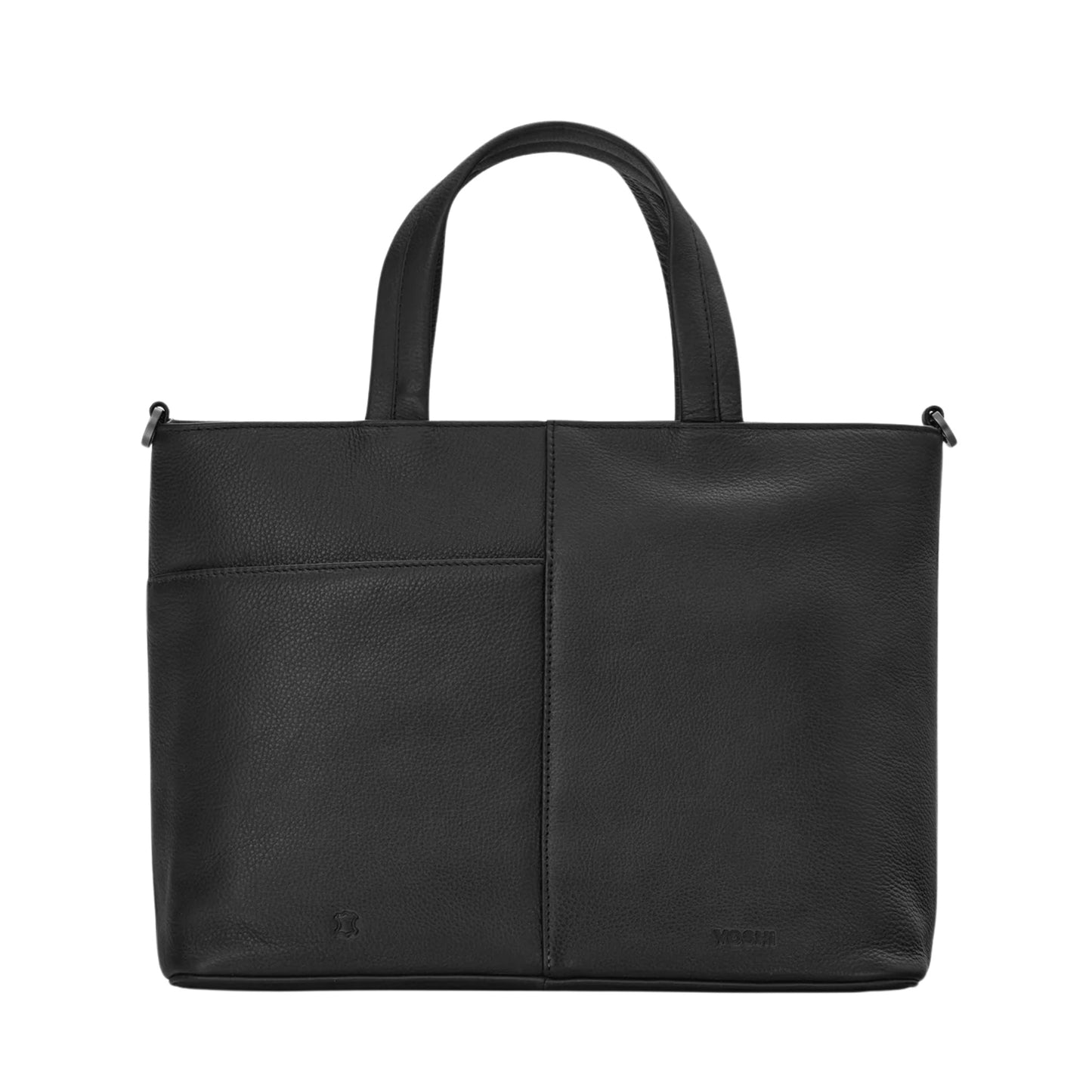 Bark to Park Leather Grab Bag - Black