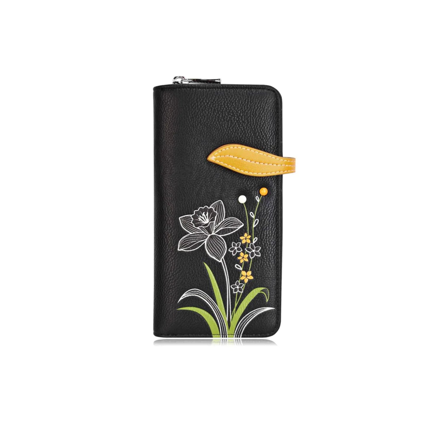 Daffodil Clutch Wallet - Black