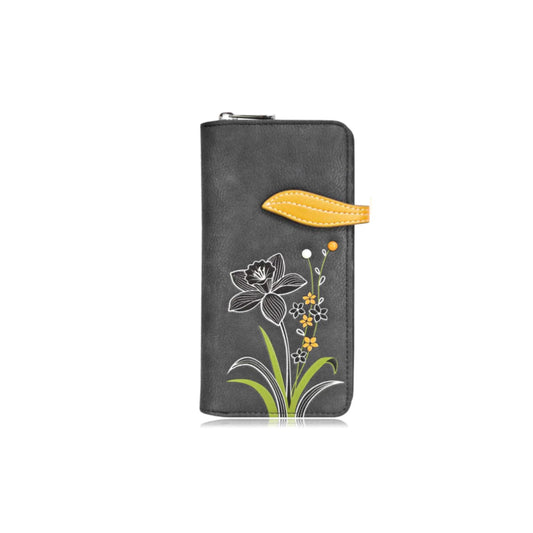 Daffodil Clutch Wallet - Grey