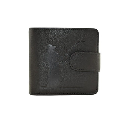 Mala Fisherman Tab Black Leather Wallet NZ
