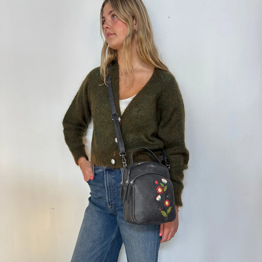 Flora Crossbody - Grey