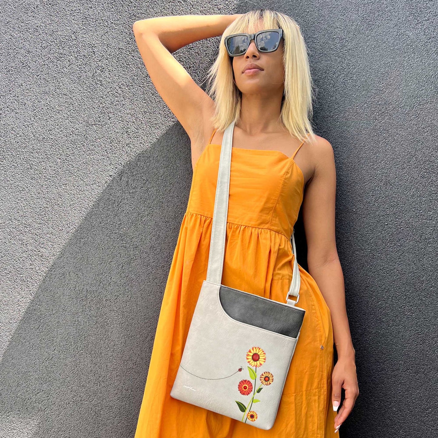 Gerbera Crossbody - Grey - only one left!