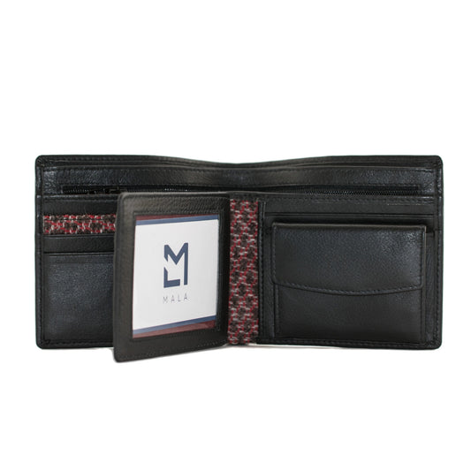 Men's Grayson Leather Wallet with Coin Pocket - Black