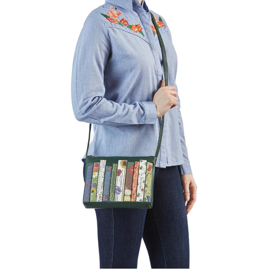 Green Fingers Leather Crossbody Bag - Green