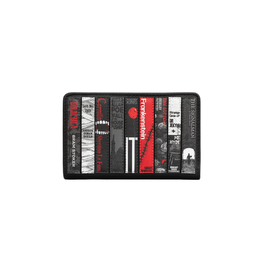 Horror Bookworm Oxford Leather Purse - Black