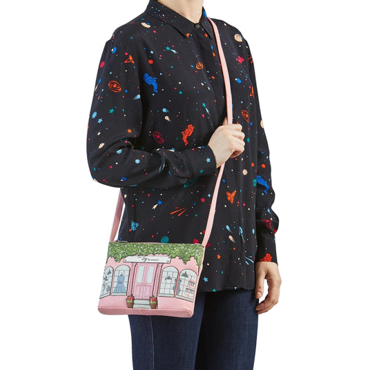 Ivy Boutique Leather Crossbody Bag - Pink