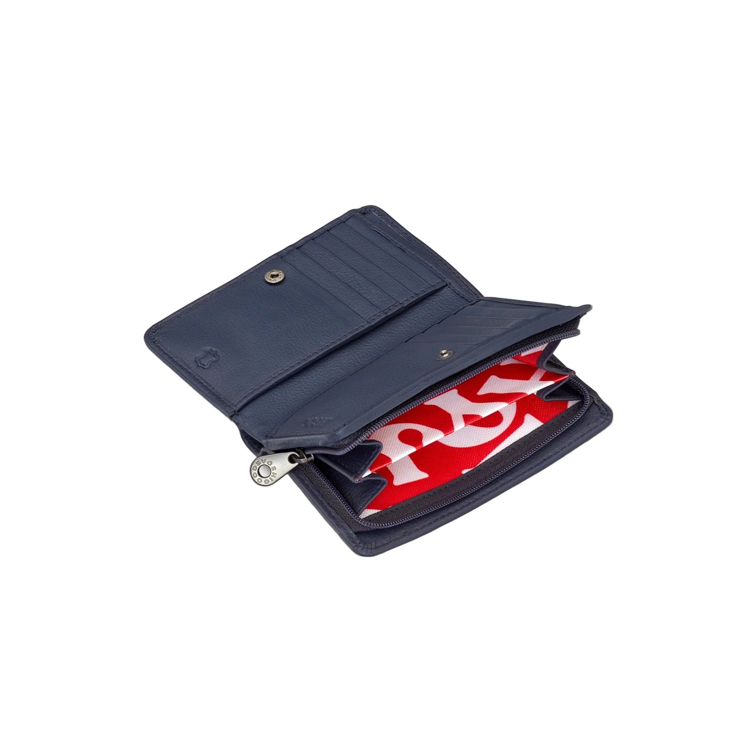Jane Austen Bookworm Oxford Leather Purse - Navy