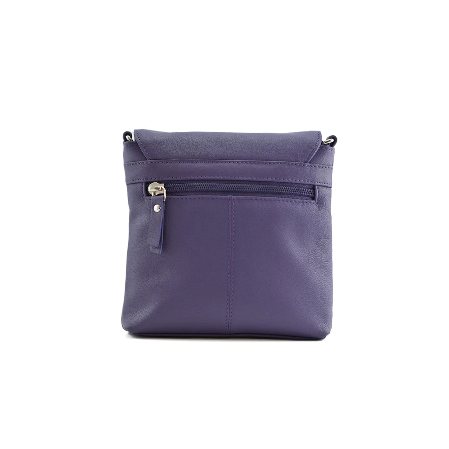 Juno Flap Leather Cross Body - Purple