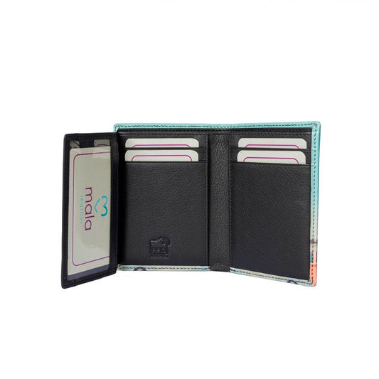 Men's Printed Compact Leather Wallet - Skull