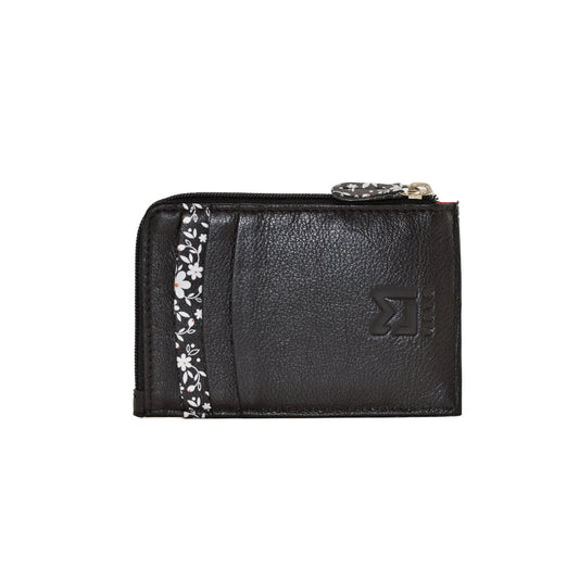 Maisie Leather Card & Coin Purse - Black