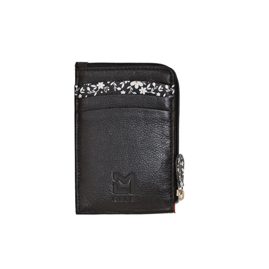 Maisie Leather Card & Coin Purse - Black