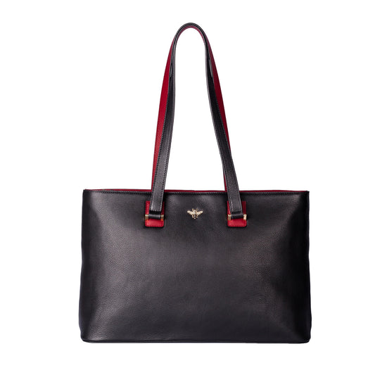 Mason Leather Shoulder Bag - Black
