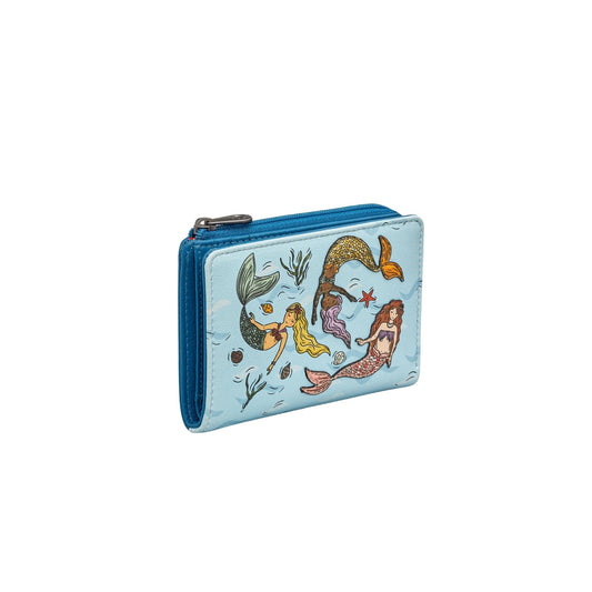 Mermaid's Dance Leather Purse - Blue