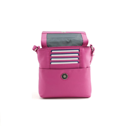 Moonflower Small Leather Cross Body - Pink