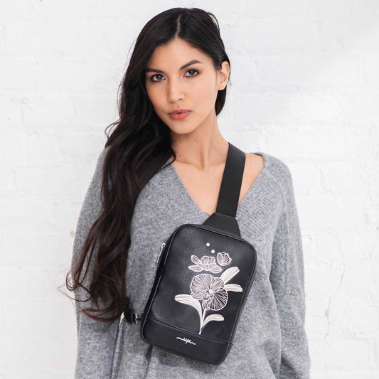 Orchid Sling Bag - Black