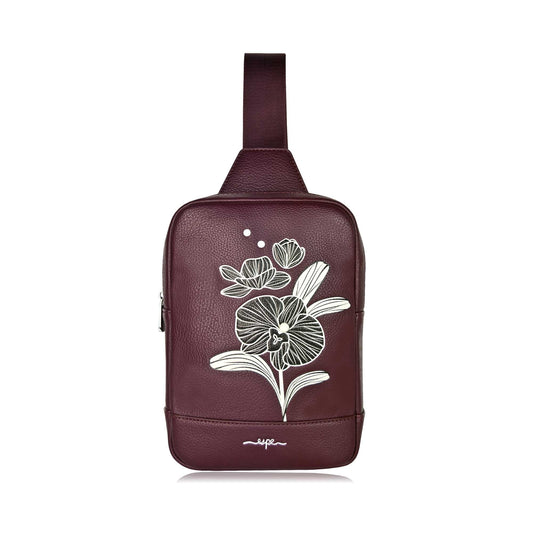 Orchid Sling Bag - Wine
