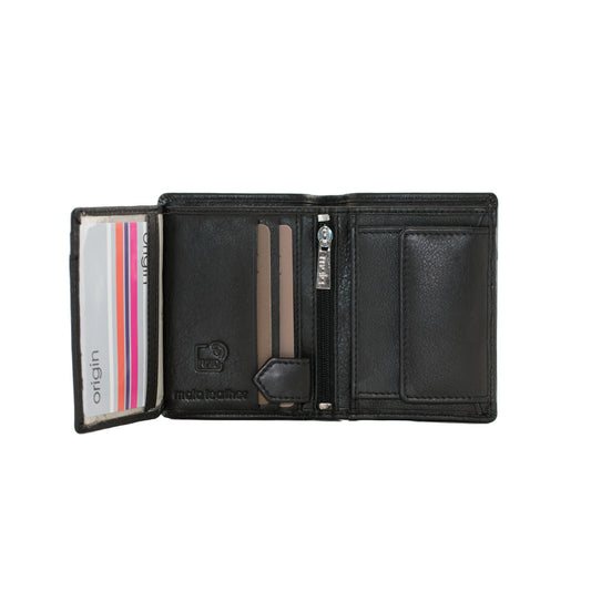 Men's Origin Compact Shirt Wallet - Black Leather