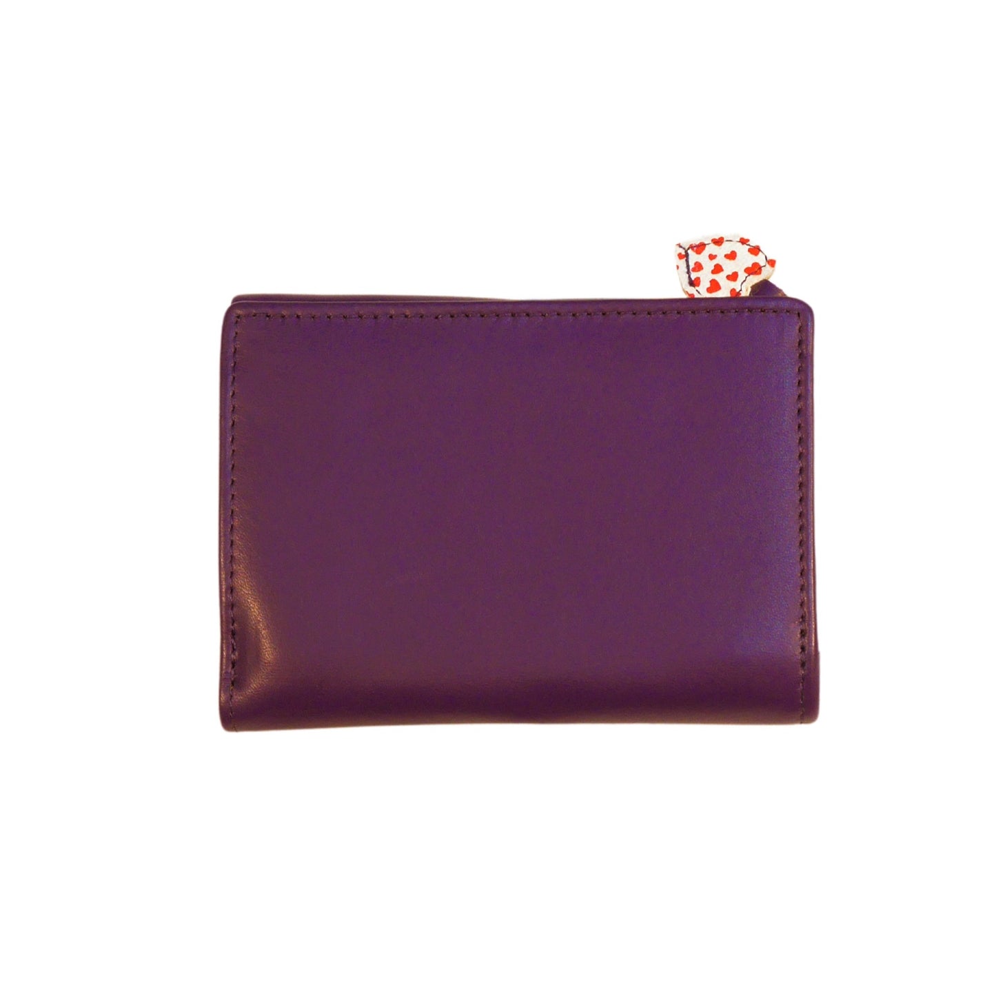 Lucy Tri-Fold Leather Purse - Purple