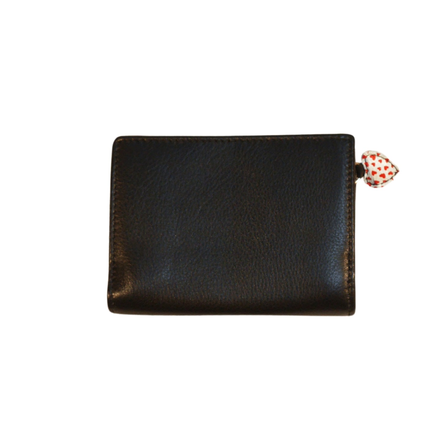 Lucy Tri-Fold Leather Purse - Black