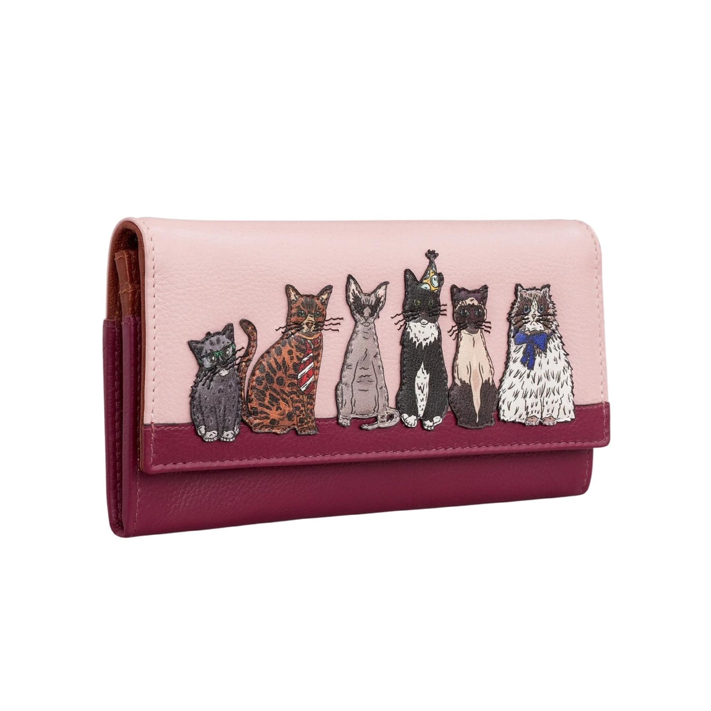 Party Cats Hudson Leather Purse - Pink