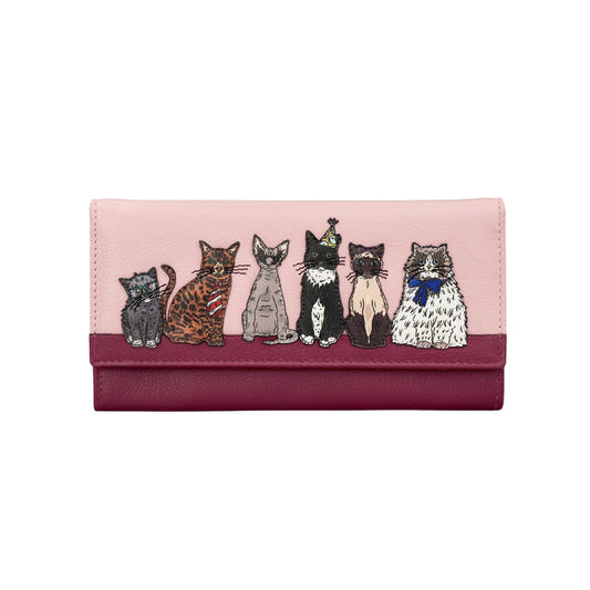 Party Cats Hudson Leather Purse - Pink