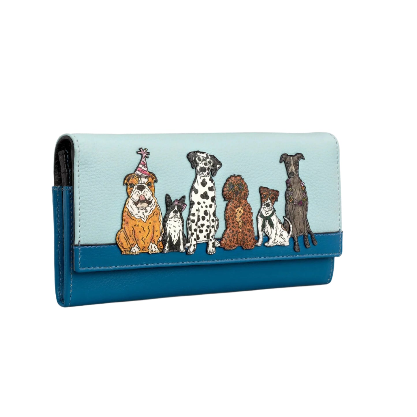 Party Dogs Hudson Leather Purse - Blue