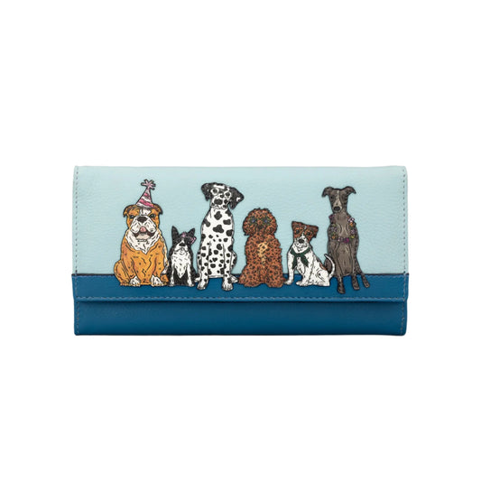 Party Dogs Hudson Leather Purse - Blue