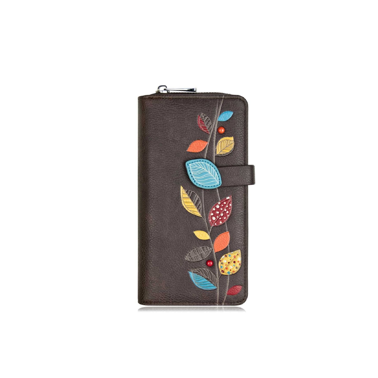 Petal Clutch Wallet - Brown