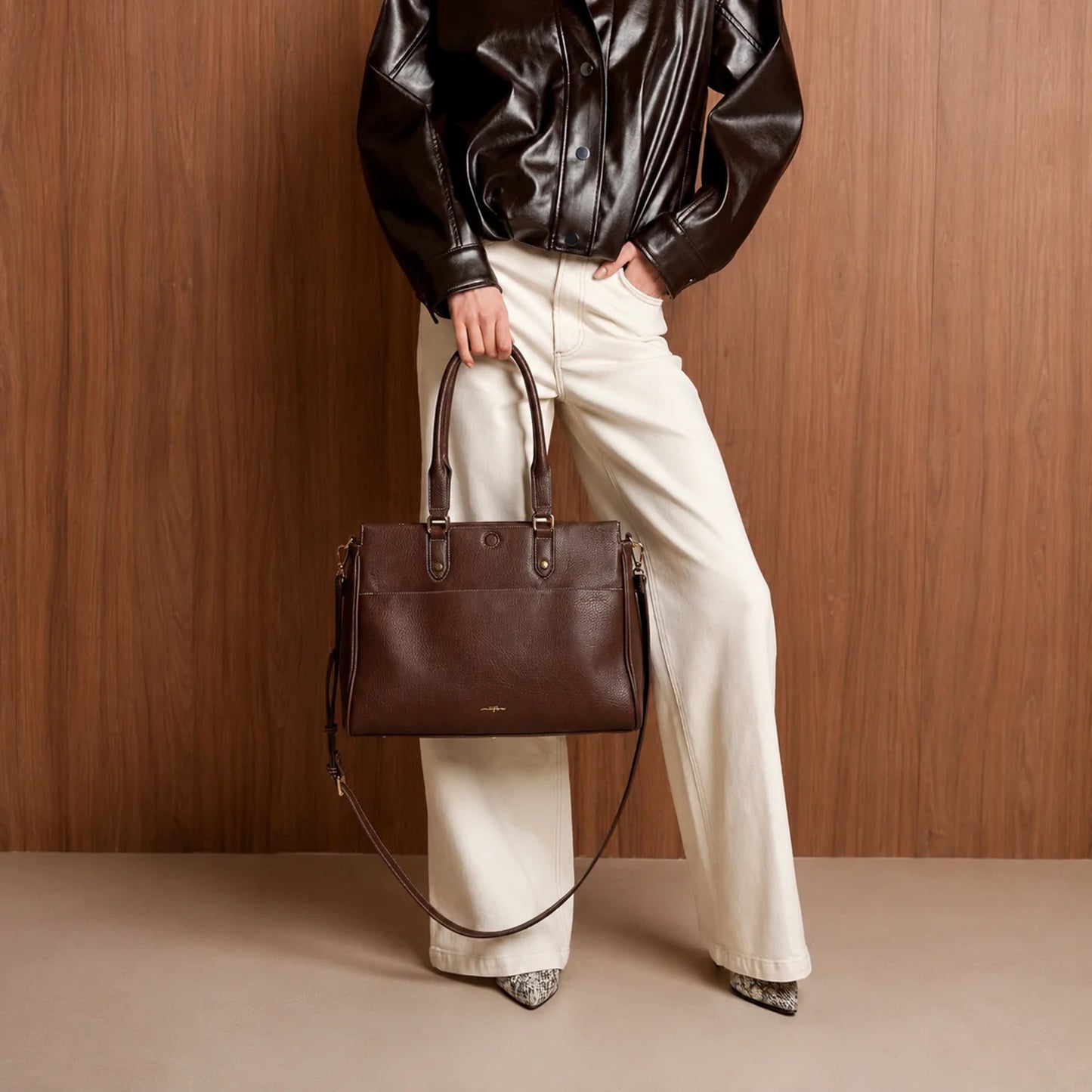 Rhonda Tote Bag - Brown