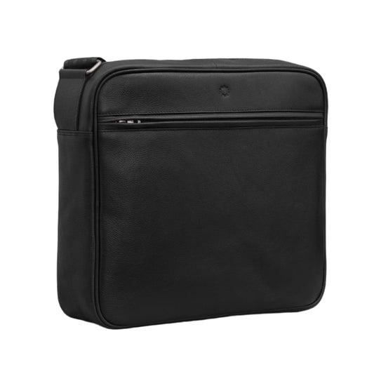 Ridgewood Leather Messenger Bag - Black