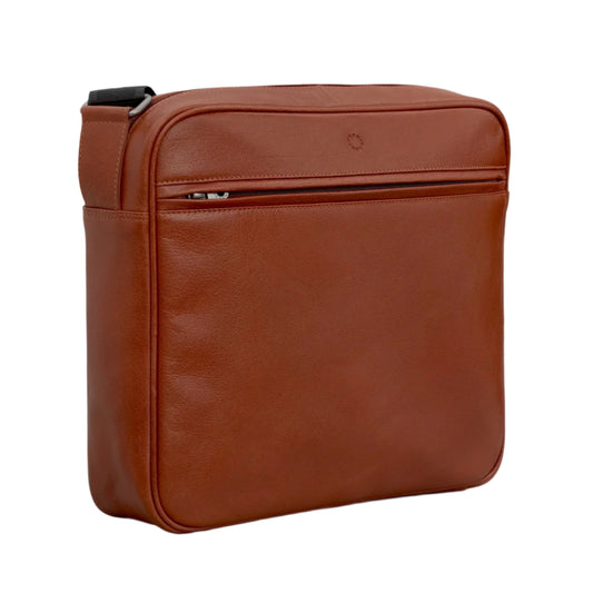 Ridgewood Leather Messenger Bag - Brown