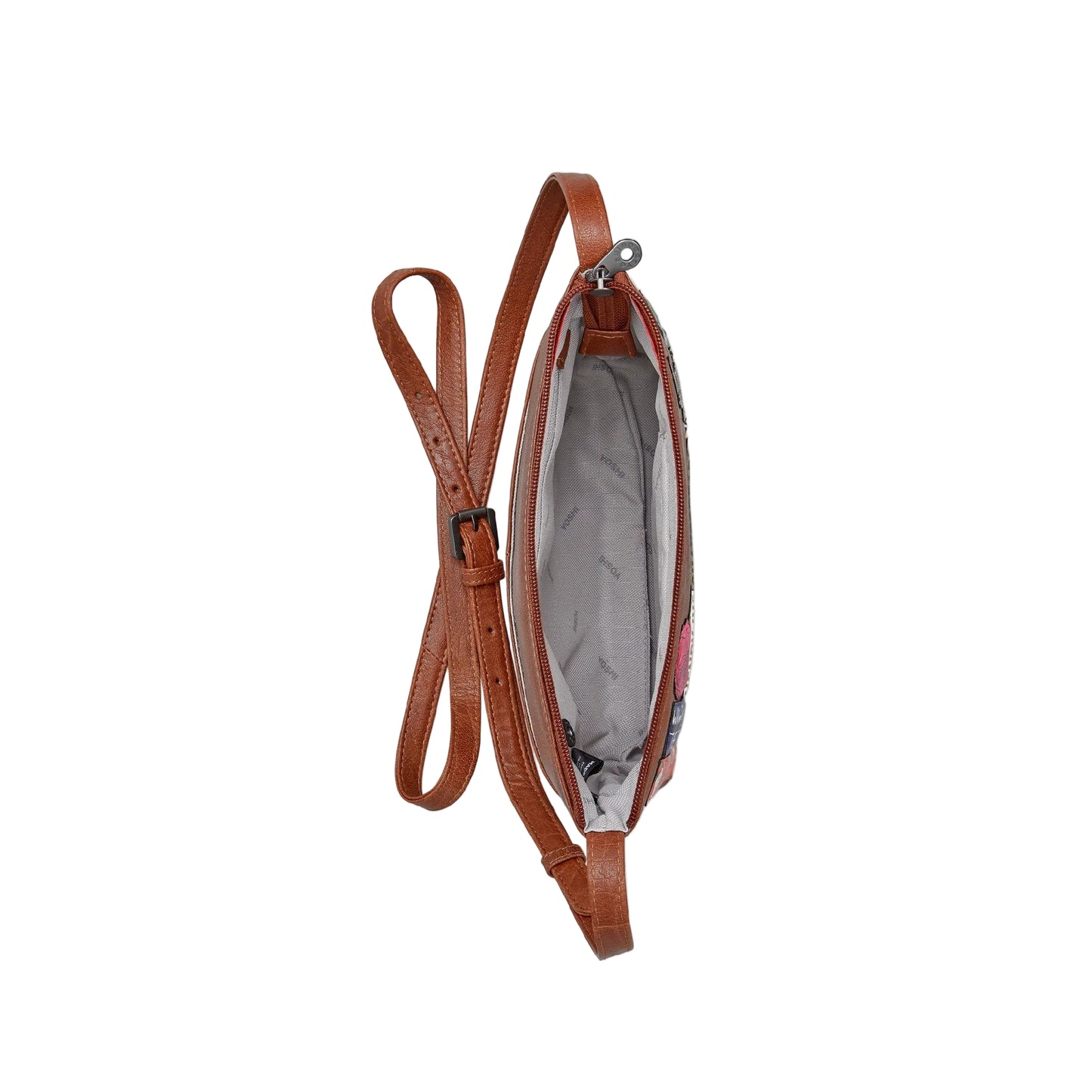 Shakespeare Bookworm Leather Crossbody Bag - Brown