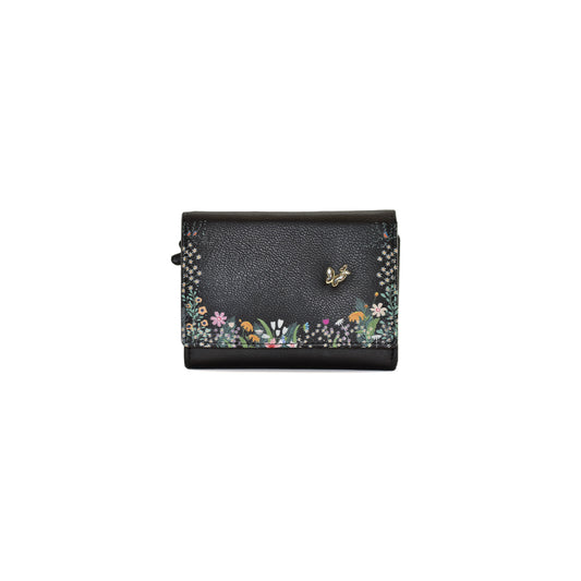 Shiloh Midi Tri-Fold Purse Black